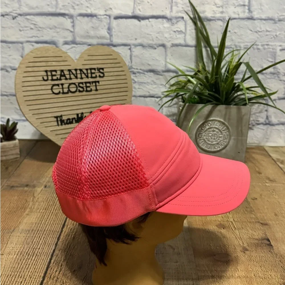Lululemon Dash and Splash Cap II GLSY Glossy Pink O/S Hat Mesh Adjustable UV